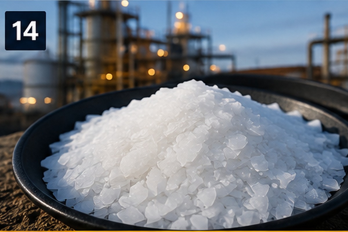 Mining process team reviewing caustic soda supply and pH control requirements at a gold processing plant